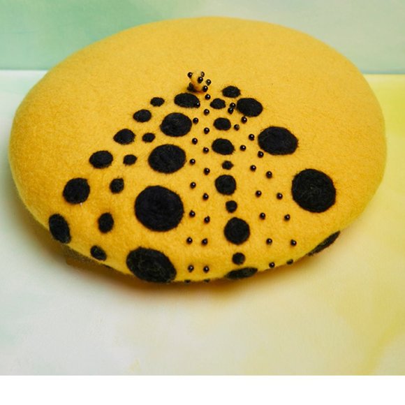 Designer Painter Hat | 100% Handmade Wool Felt - Picture 7 of 8